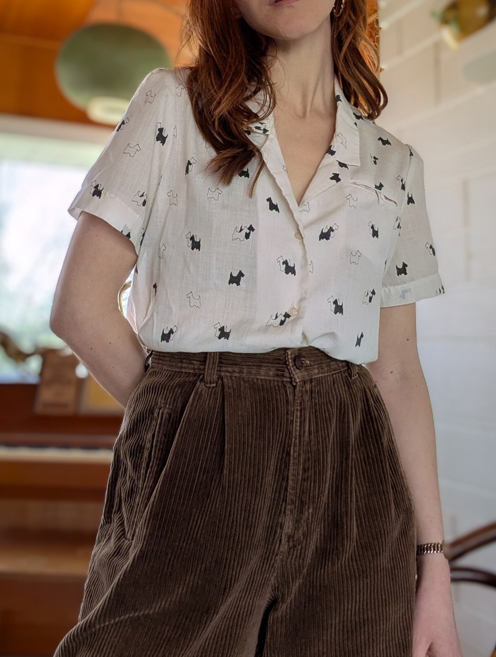 Vintage Terrier Print Shirt